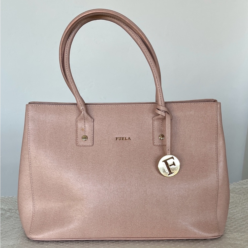 Furla Pink Leather Shoulder Bag